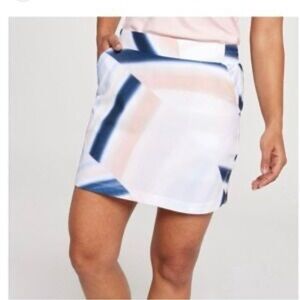 CALIA by Carrie Underwood Women's Skort in Blue and Cream NWT